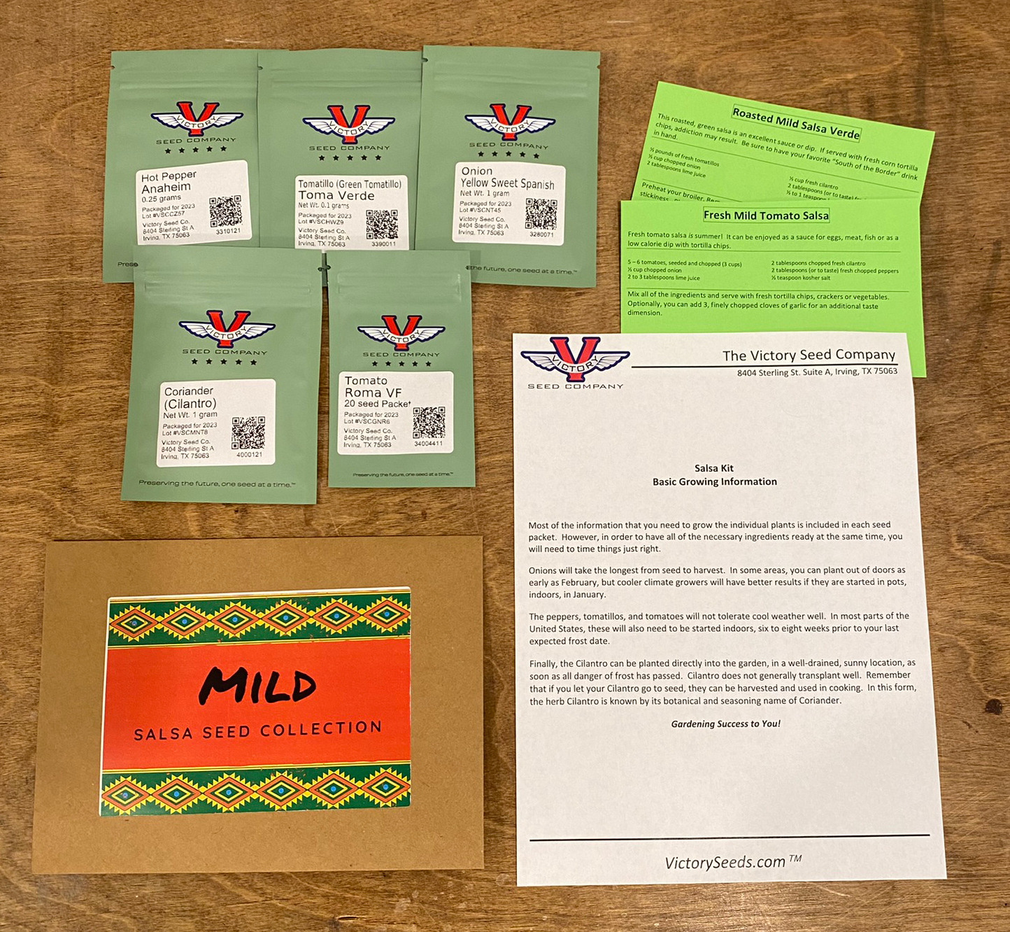 Salsa Kit (Mild) Seed Collection