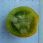 The inside of a 'Lime Green Salad' tomato.
