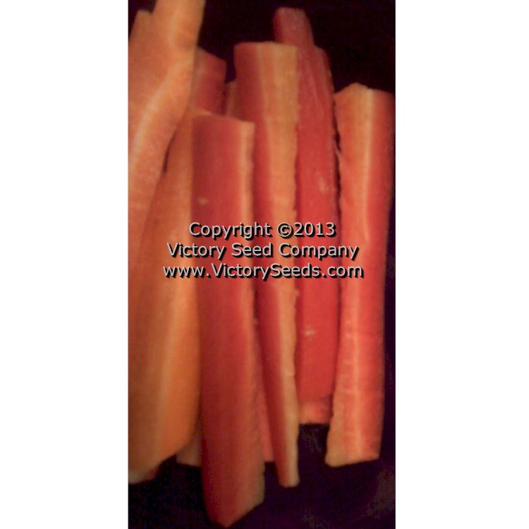 'Atomic Red' carrot slices.