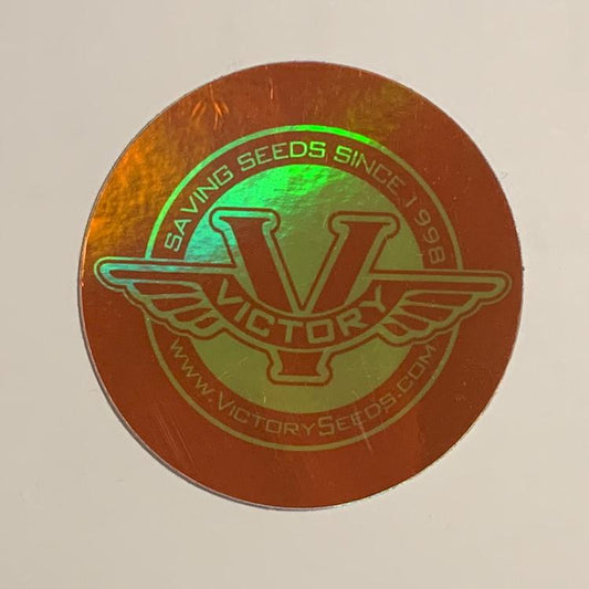 3" Round, Red & Yellow Victory Seeds&#174; Holographic Sticker