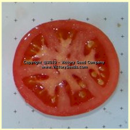 Burpee's 'Globe' tomato slice.