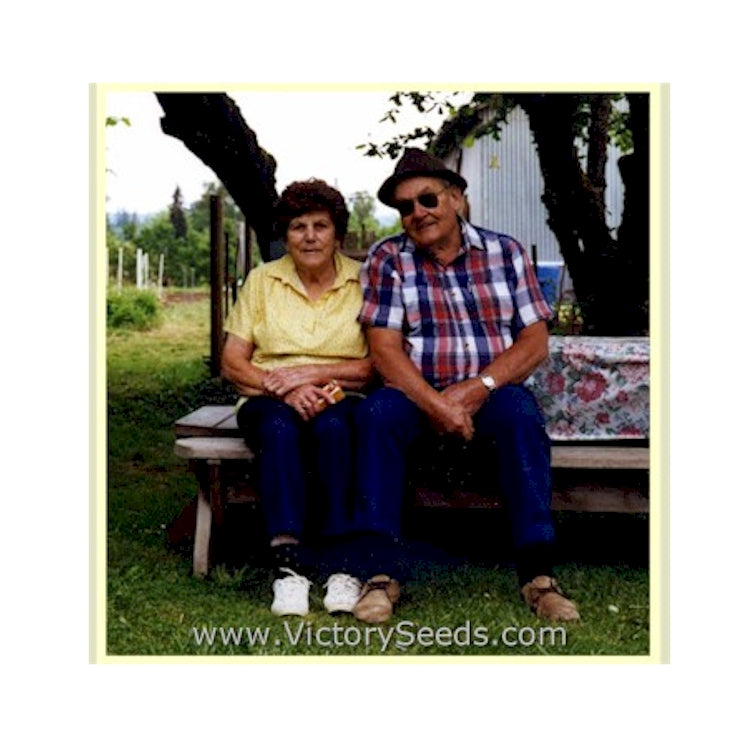 Ann & Emil Valena on the Dunton Farm (home of the Victory Seed Company) circa 1995.