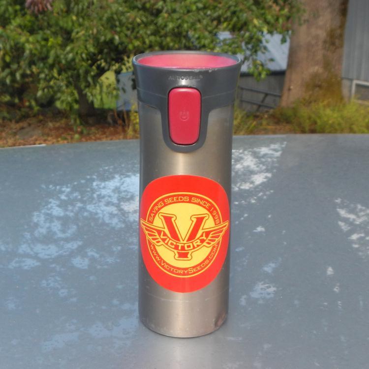Sticker, 3.5" Round Red on Yellow Vinyl